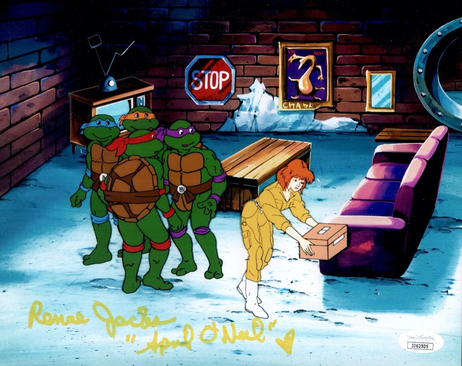 RENAE JACOBS Signed 8x10 Photo Poster painting APRIL Teenage Mutant Ninja Turtles COA JSA Cert