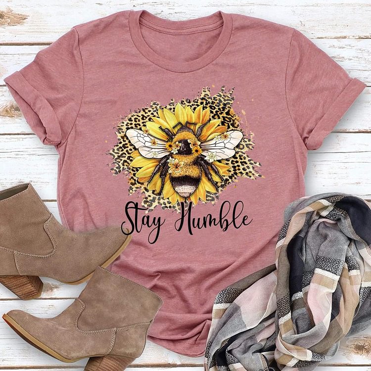 ANB - Stay Humble Sunflower Bee Retro Tee Tee-05850