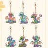 6Pcs DIY Diamond Painting Dragon Keychain