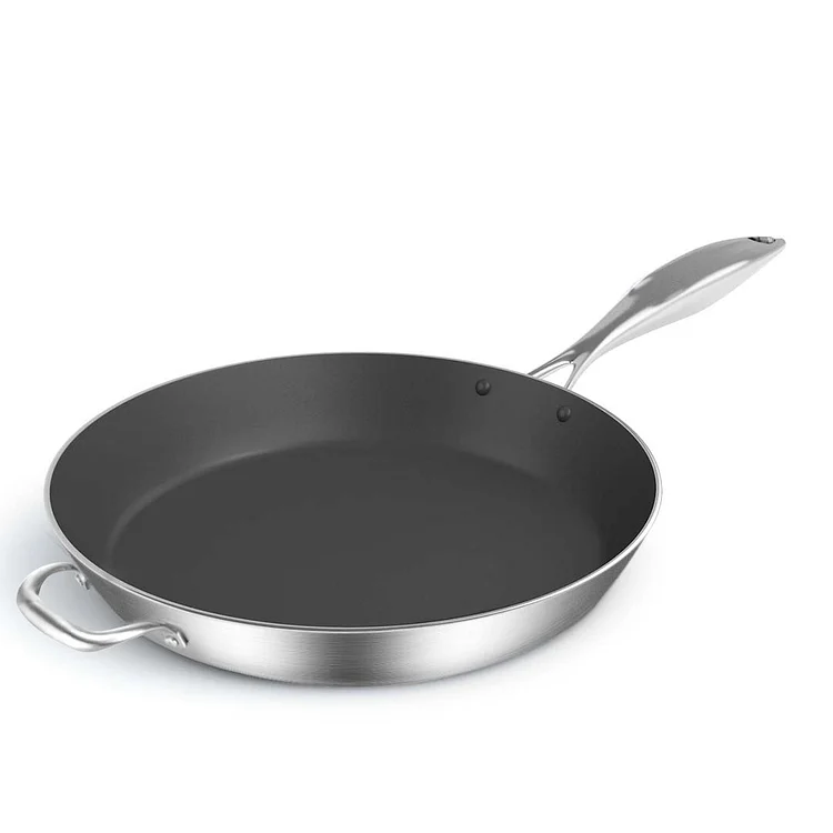 34cm Stainless Steel FryPan Non Stick Skillet