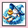 Swimming Gnome-18CT Stamped Cross Stitch 30*30cm/11.81*11.81in