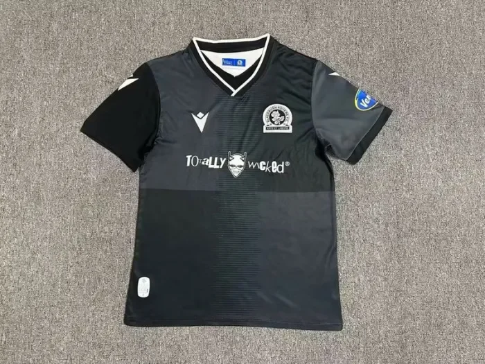 Fans Version 2023-2024 Blackburn Rovers Third Away Black Soccer Jersey