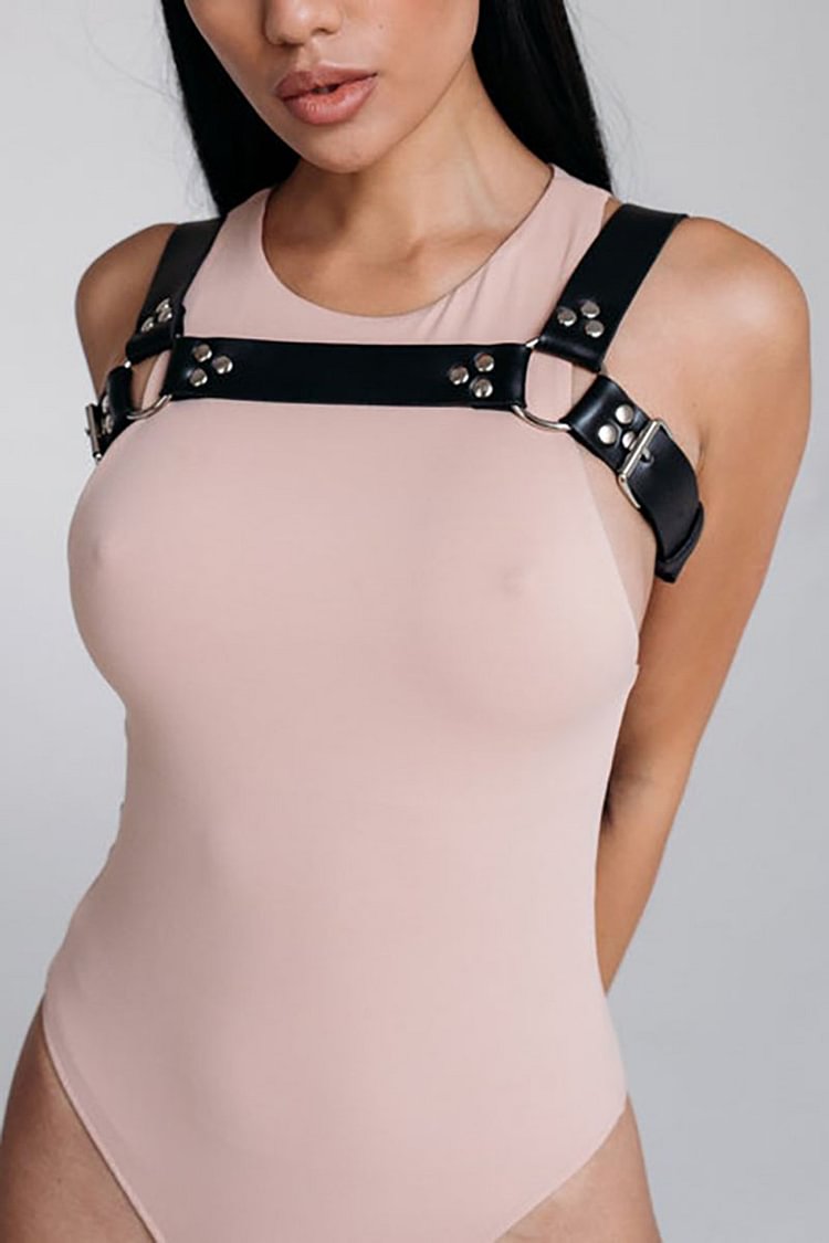 PU Leather Gothic Costsume Shoulder Strap Rave Body Harness