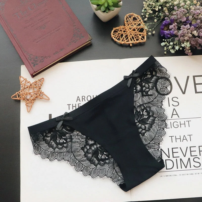 New Women's Underwear Sexy Lace Panties Fashion Comfort Invisible Briefs Low Waist Seamless Underpants Female Sexy Lingerie
