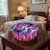 Love Dolphin 5D DIY Diamond Art Painting Snack Box w/Lid Wood Storage Organizer