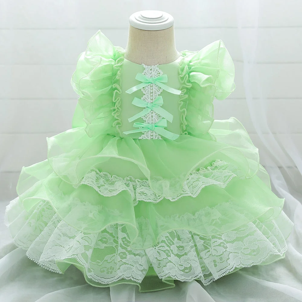 2022 Toddler Baby Girl Clothes Infant 1 Year Birthday Girls Dress Party Wedding Baby Dress Baptism Prom Princess Dress Costume