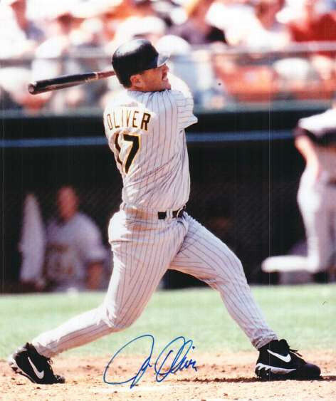 Signed 8x10 JOE OLIVER PITTSBURGH PIRATES Photo Poster painting- COA