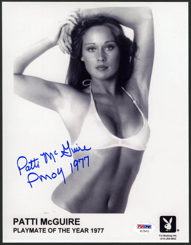 Patti McGuire SIGNED 8x10 Photo Poster painting + PMOY 1977 Playboy Playmate PSA/DNA AUTOGRAPHED