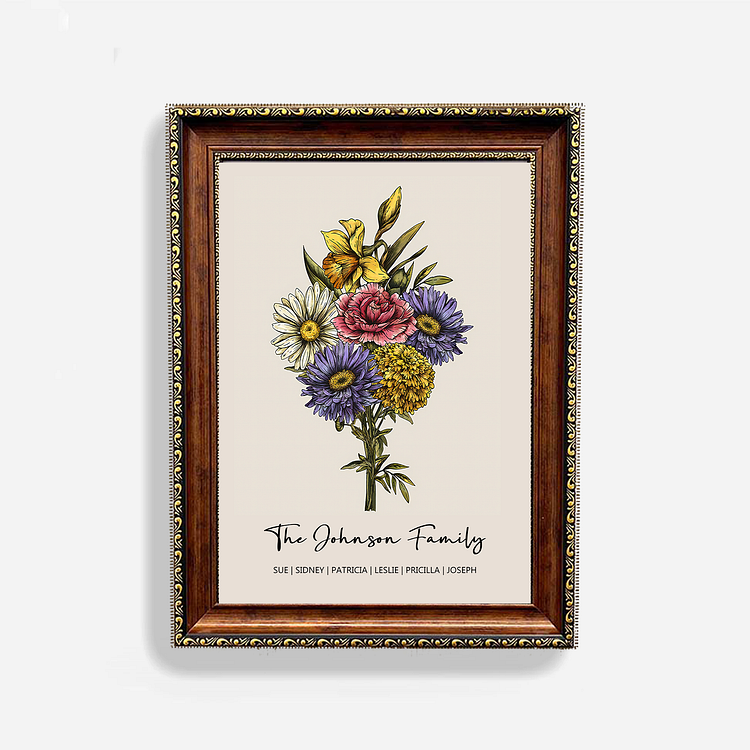 Birth Flower Family Bouquet 