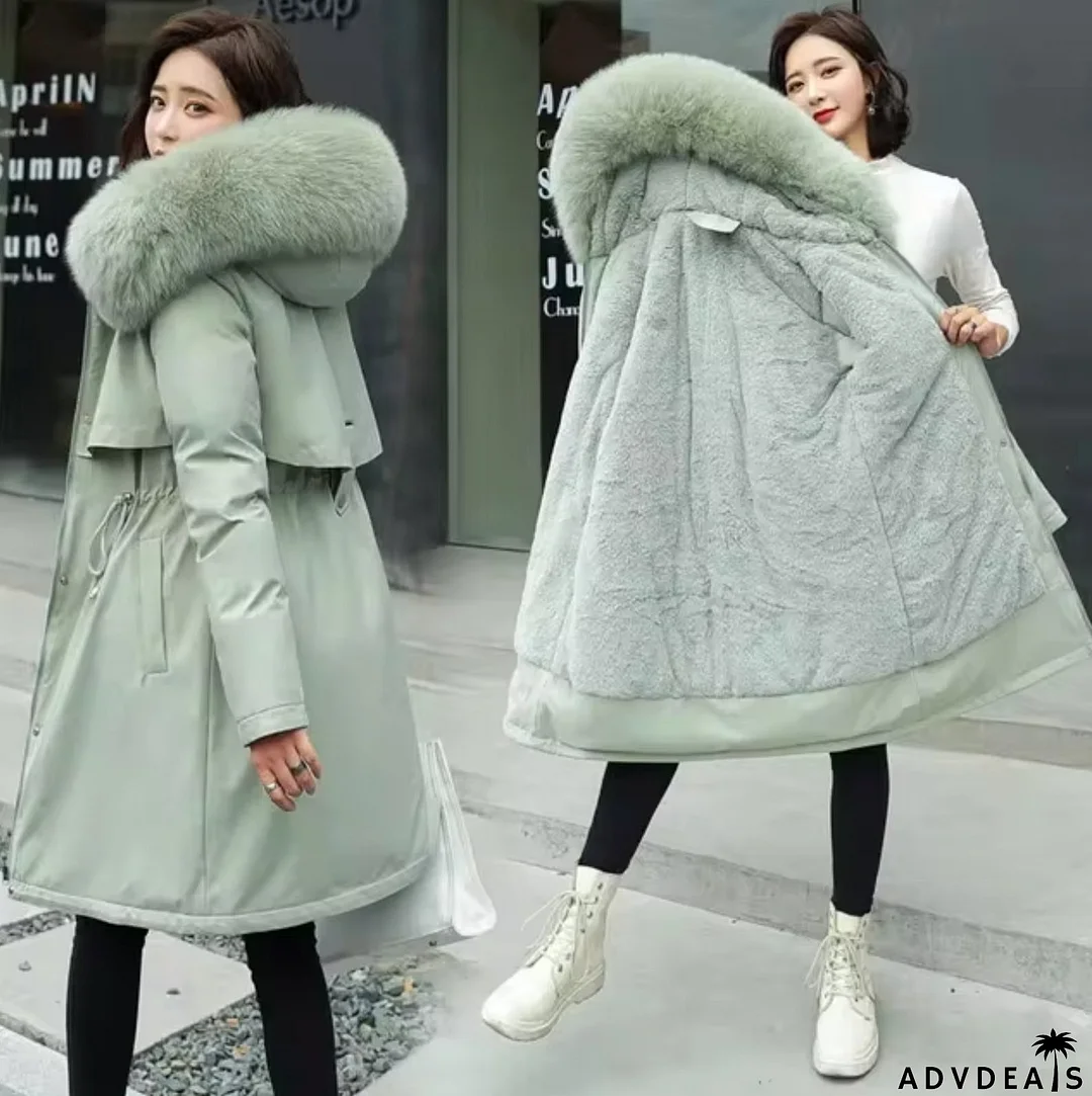 Long wool coat with hood
