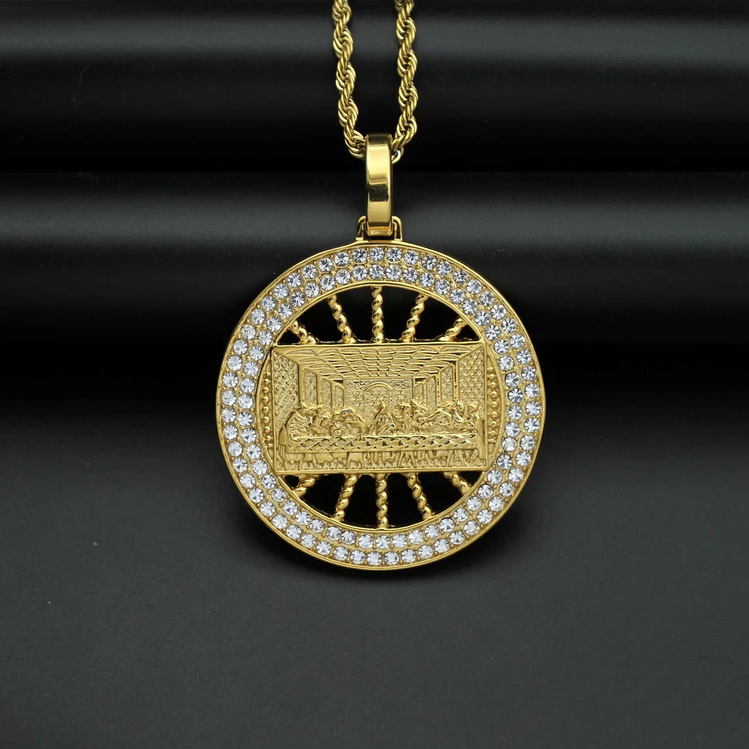 Iced Out The Last Supper Pendant Hiphop Necklae-VESSFUL