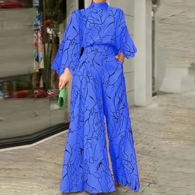 Pongl Pongl Fashion Style Women's Fashion Temperament Striped Print New Jumpsuit 661