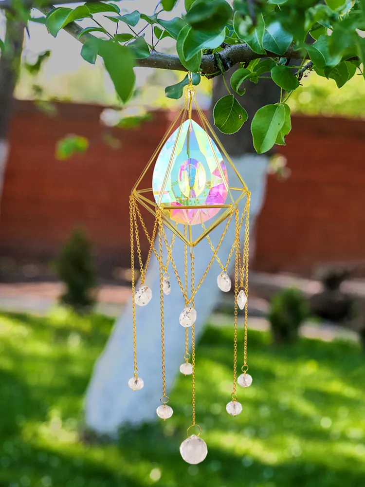 Crystal  Pipa Hanging Metal Pendant Home Garden Car Decoration
