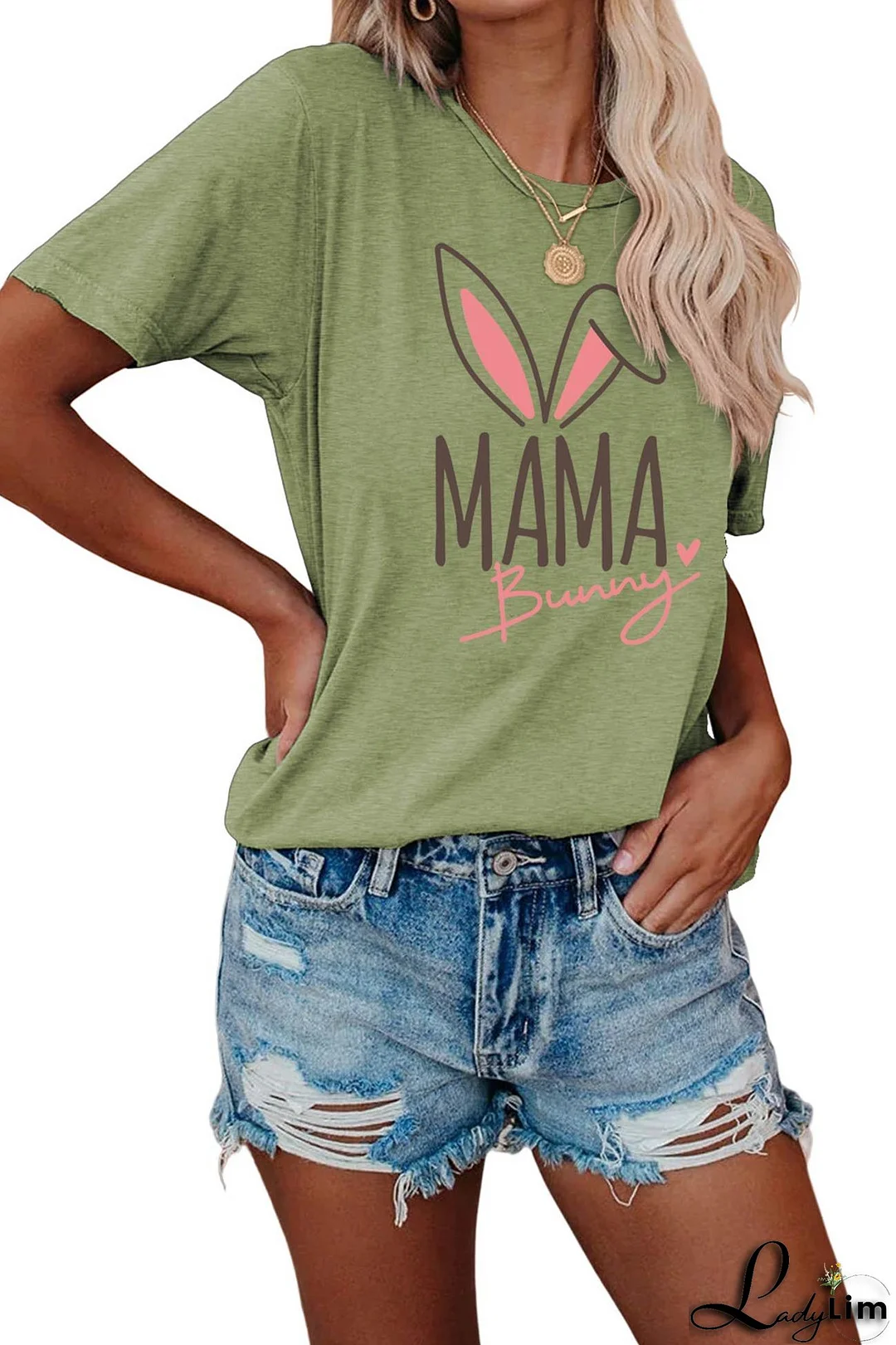 Mama Bunny Graphic T-shirt