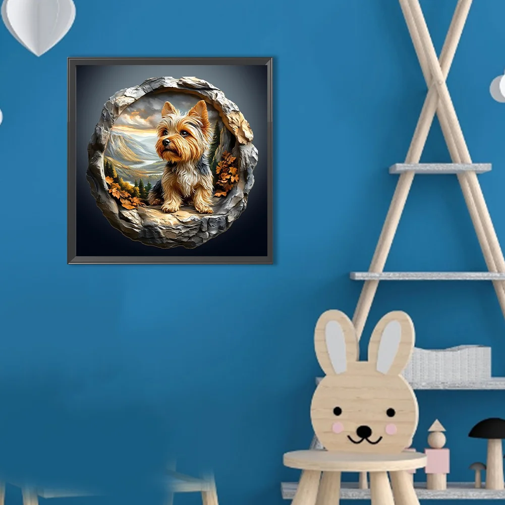 Diamond Painting - Full Round Drill - Dog(Canvas|30*30cm)