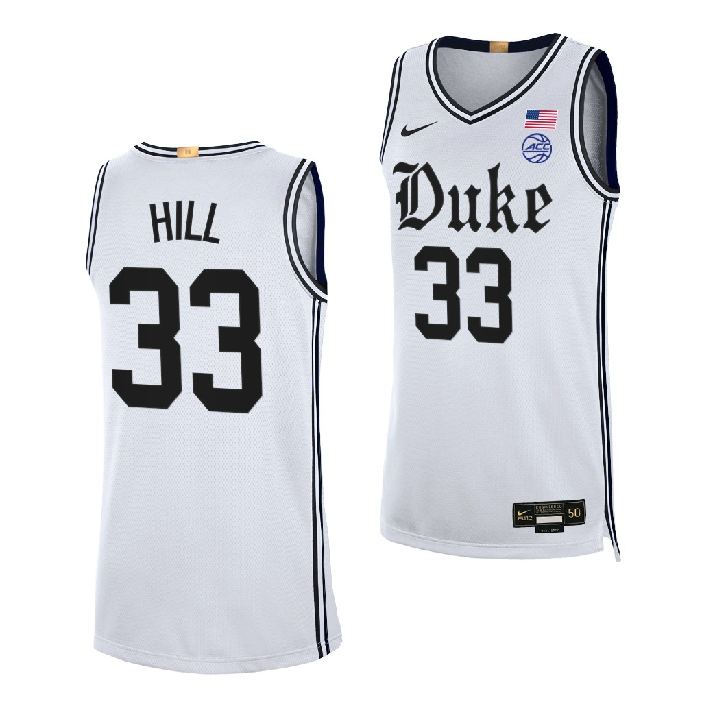 Duke Blue Devils Grant Hill #33 White Cameron Brotherhood uniform -22 Alumni Limited Jersey mysite