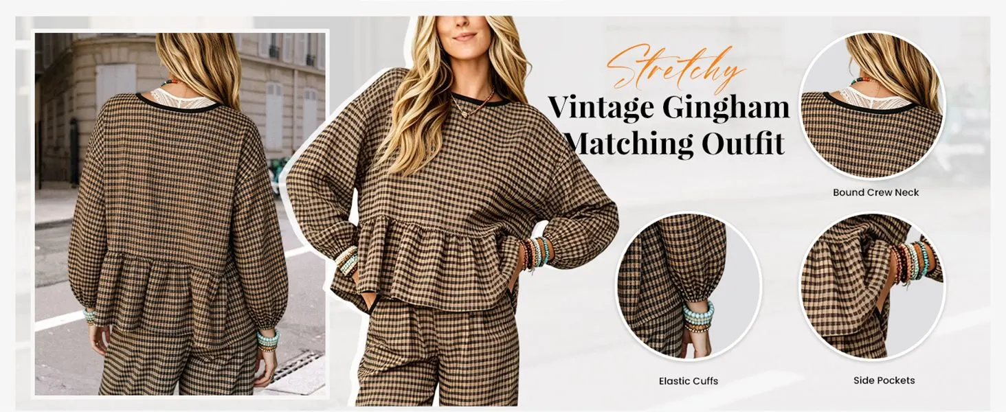 peplum top and wide leg pants set