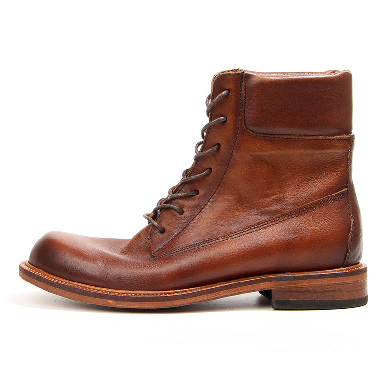 Vintage high-top leather boots DANRRIO.COM DANRRIO