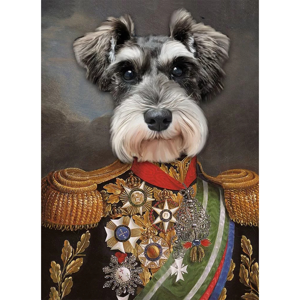 

30*40CM - Round Drill Diamond Painting - Royal Pet Dog, 501 Original