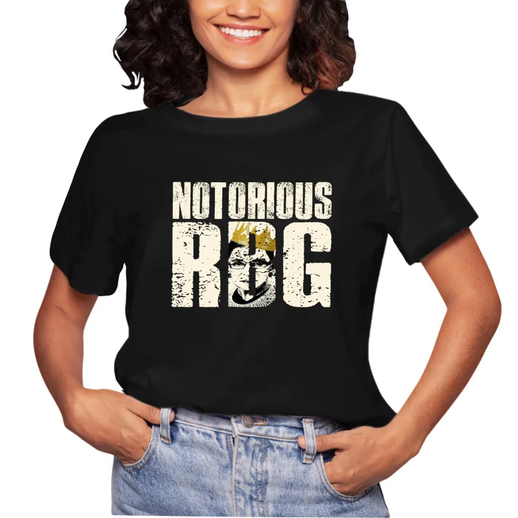 Women Casual Tee Notorious Rbg Shirt Ruth Bader Ginsburg Political For Men - Heather Prints Shirts