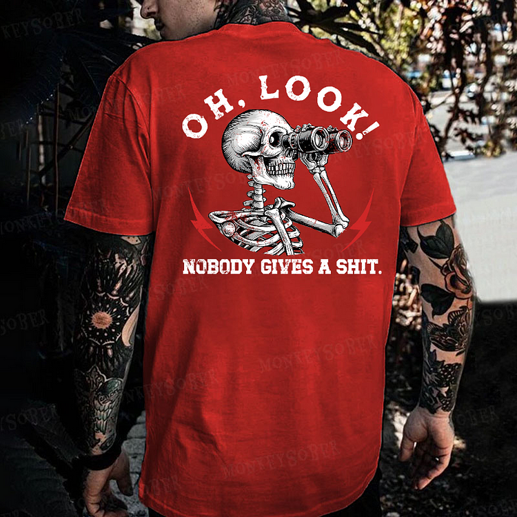 Oh Look Nobody Gives A Shit Monkey T-shirt