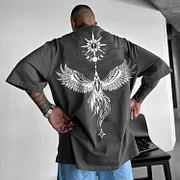Phoenix Print Casual Loose T-shirt Lixishop 