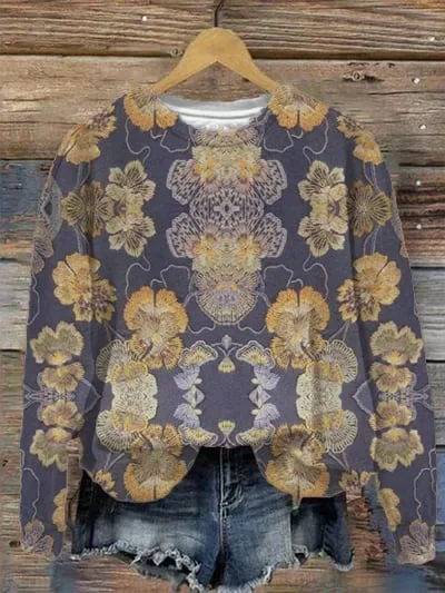 Women's Floral Graphic Print Casual Sweatshirt