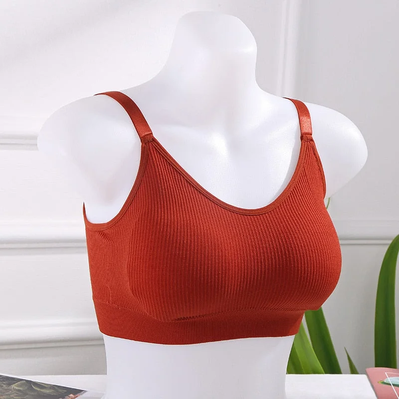 Women's Bra Tube Top Crop Top Female Seamless Back Outdoor Sports Underwear Bra For Women Cotton Female Bra Tops Brassiere