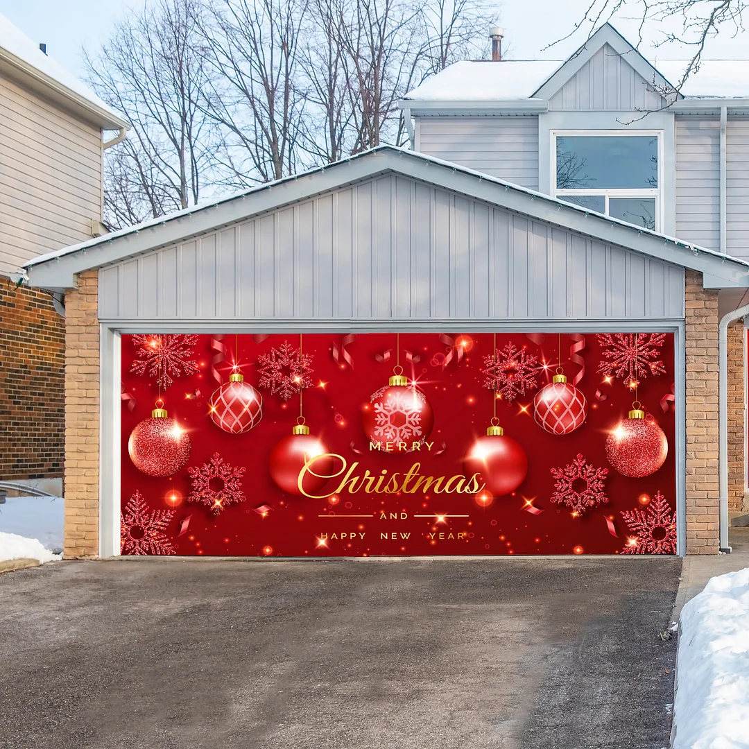 Christmas Snow Garage Door Banner Ornament