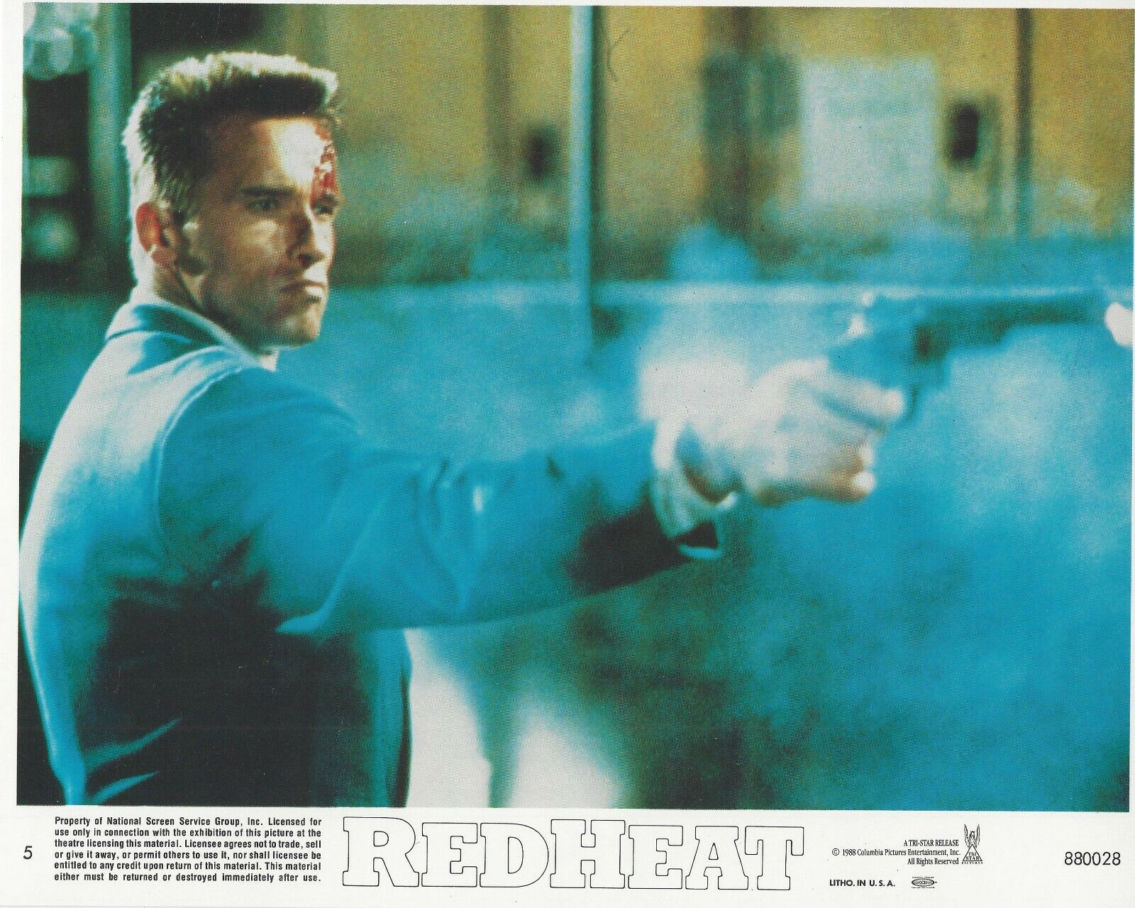 Red Heat Original 8x10 Lobby Card Poster Photo Poster painting 1988 #5 Schwarzenegger Belushi