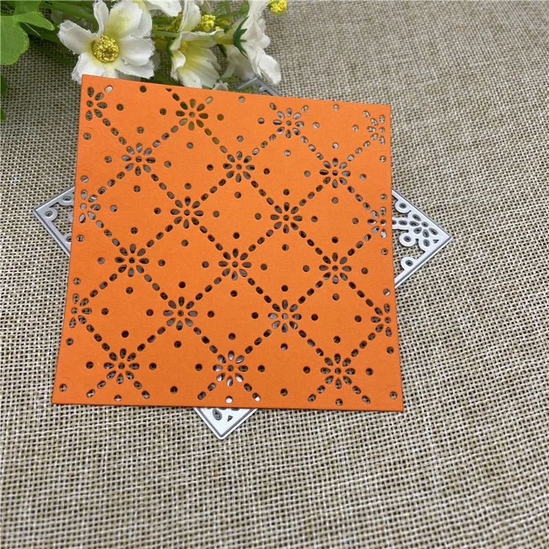 Square background Metal Cutting Dies Stencils For DIY Scrapbooking Decorative Embossing Handcraft Die Cutting Template