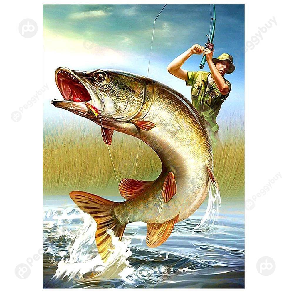 

Fishing Landscape - Special Shaped Diamond Painting - 40*30CM, 501 Original