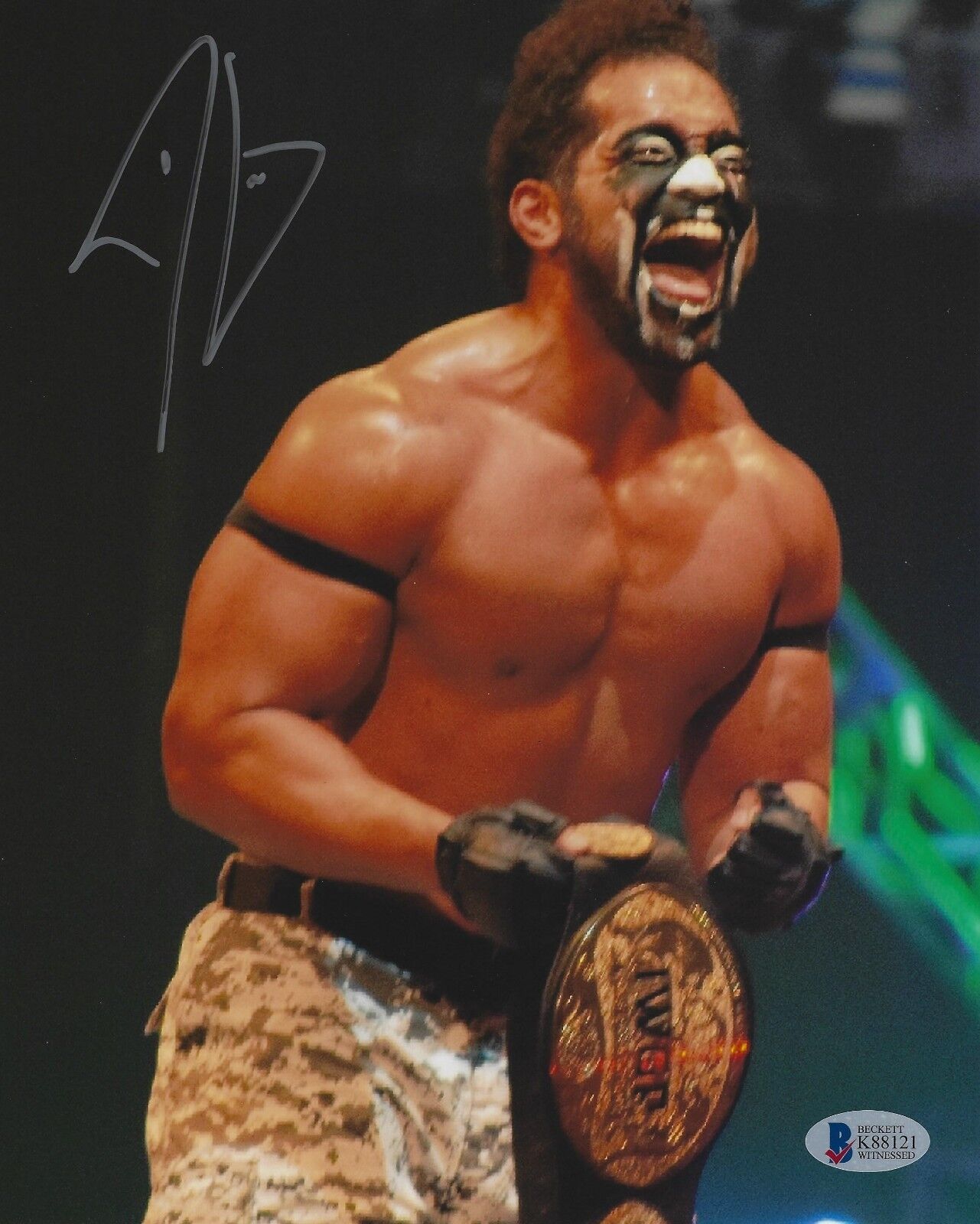 Tanga Loa Signed 8x10 Photo Poster painting BAS COA New Japan Pro Wrestling Bullet Club G.O.D. 3