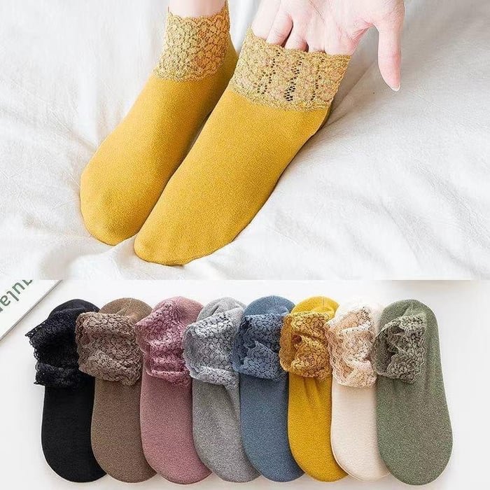 (🎅EARLY CHRISTMAS SALE - 48% OFF) New Fashion Lace Warmer Socks(One size fit all) - BUY 6 GET FREE SHIPPING