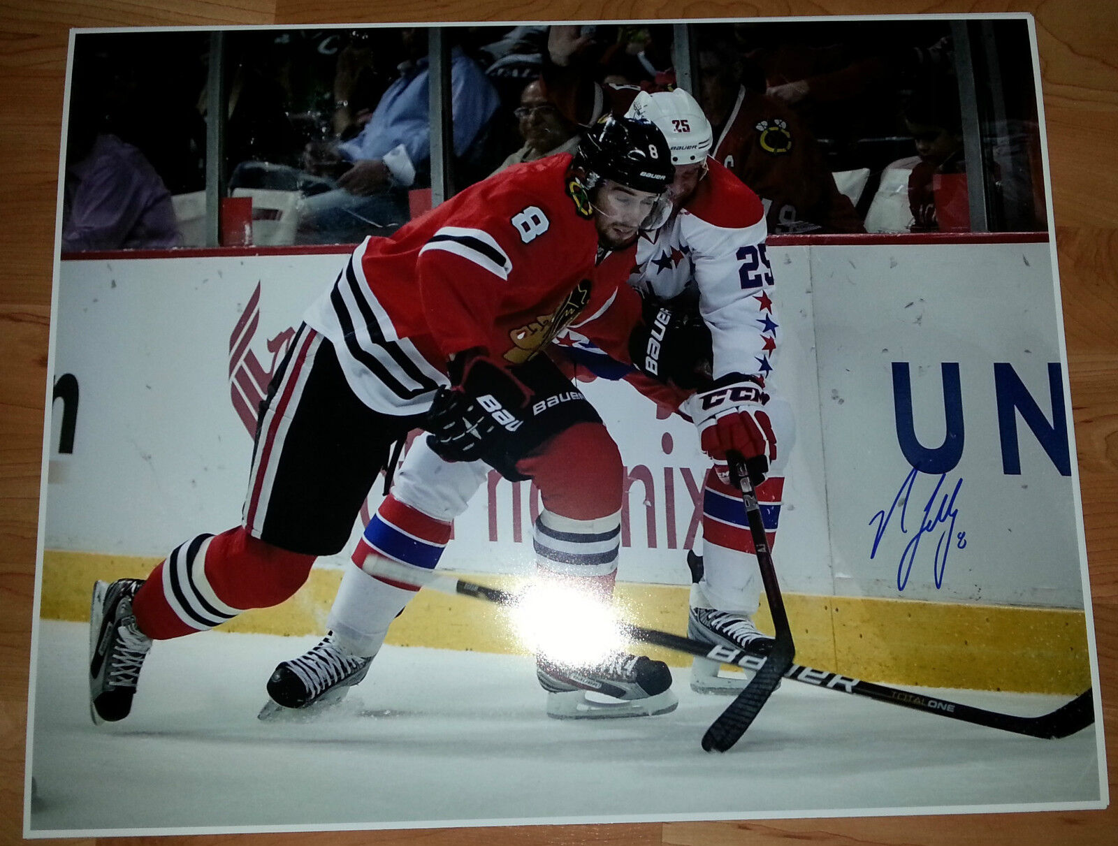 NICK LEDDY 'CHICAGO BLACKHAWKS' SIGNED 16X20 PICTURE *COA *PROOF 2