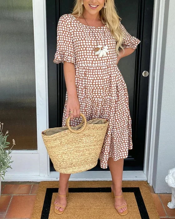 Polka Dot Perfection: Breezy Bustier Dress for Summer 