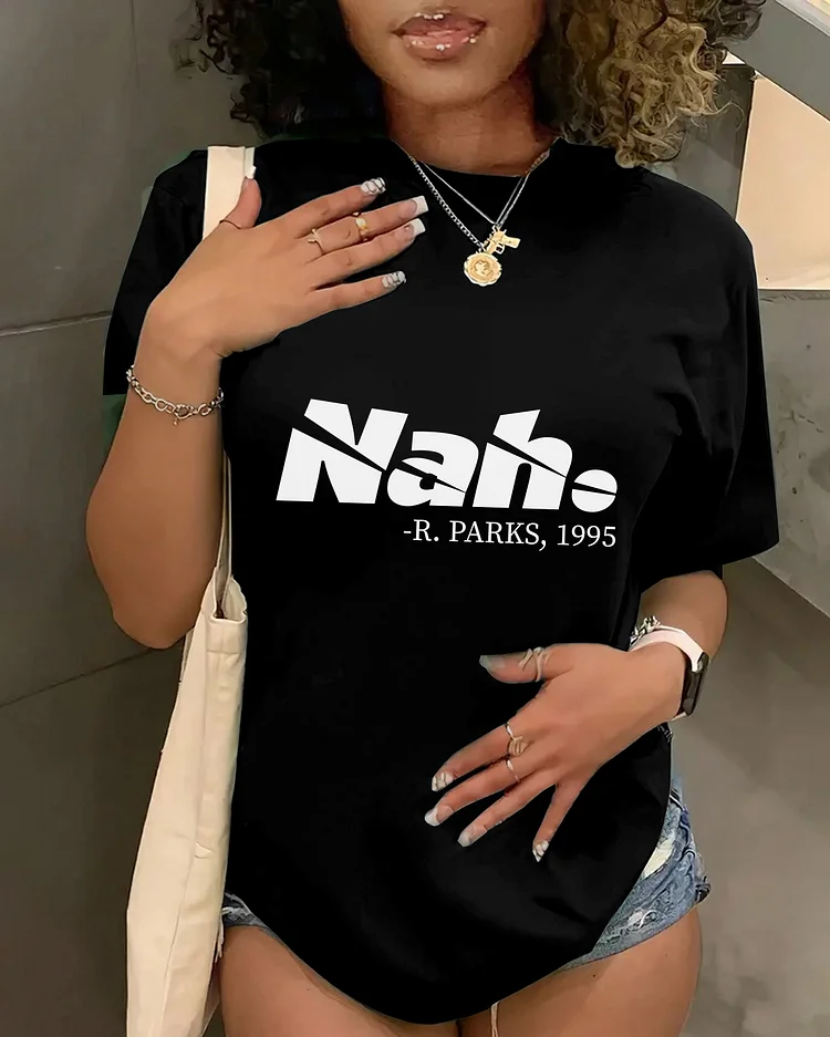 Womens Nah Rosa Park 1955 Crew Neck Short Sleeve Tshirt