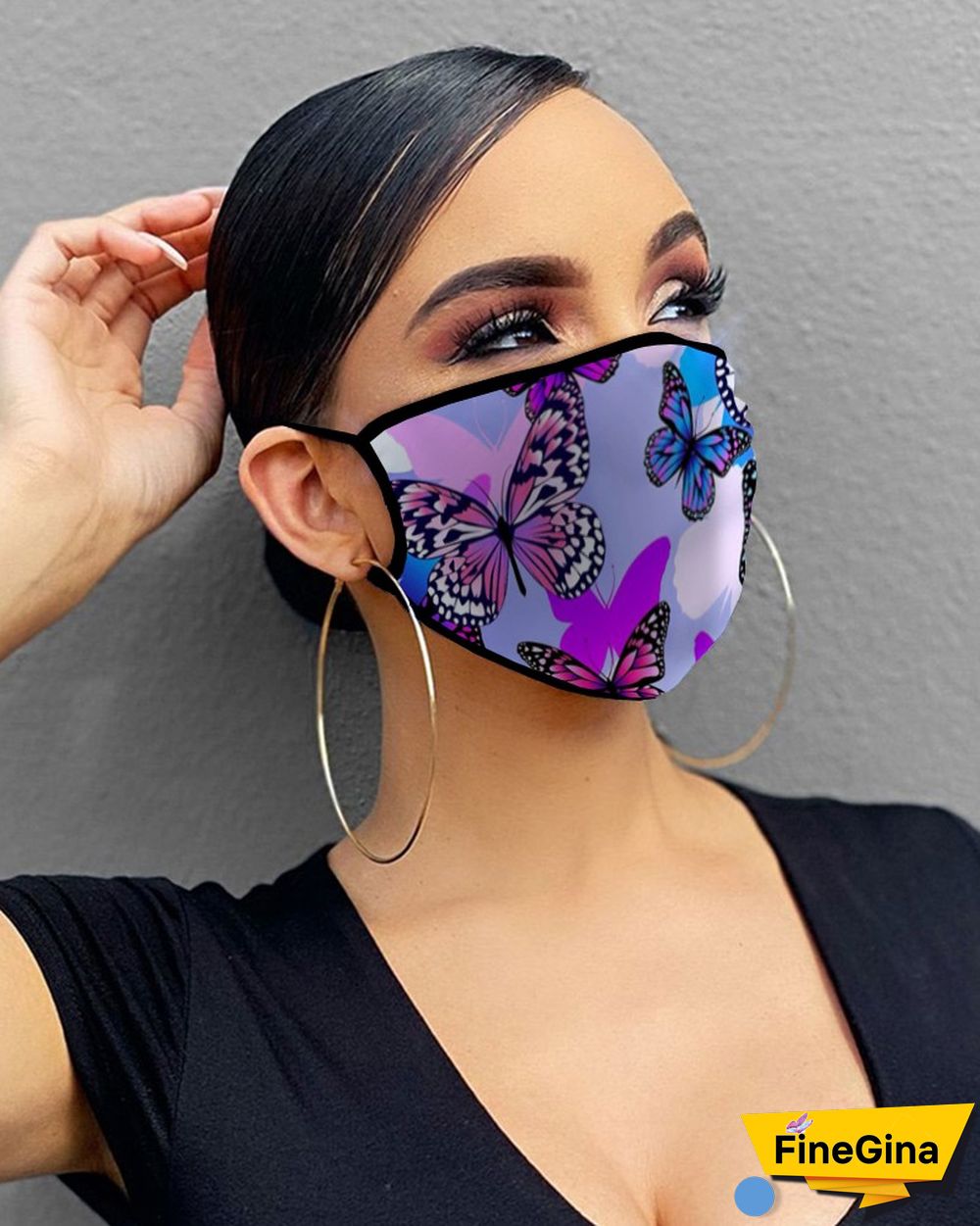 Butterfly Print Breathable Mouth Mask Washable And Reusable