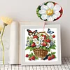 Butterfly Flower 5D DIY Partial Special Shaped Drill Diamond Painting With Frame Kit 17.2x17.2cm