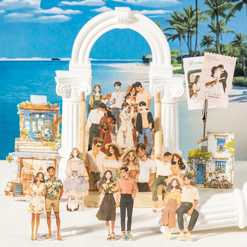 스티커 - 러브 가이드 시리즈 빈티지 캐릭터 스트리트