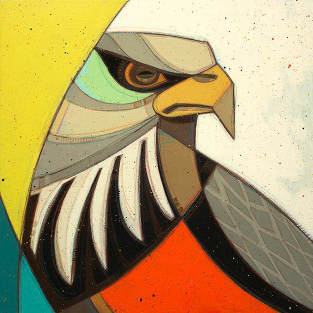 

30x30cm Round Drill Diamond Painting-Cartoon Eagle, 501 Original