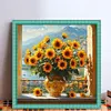 Sunflower Vase-11CT Stamped Cross Stitch 40*40cm/15.75*15.75in tapestrymarket