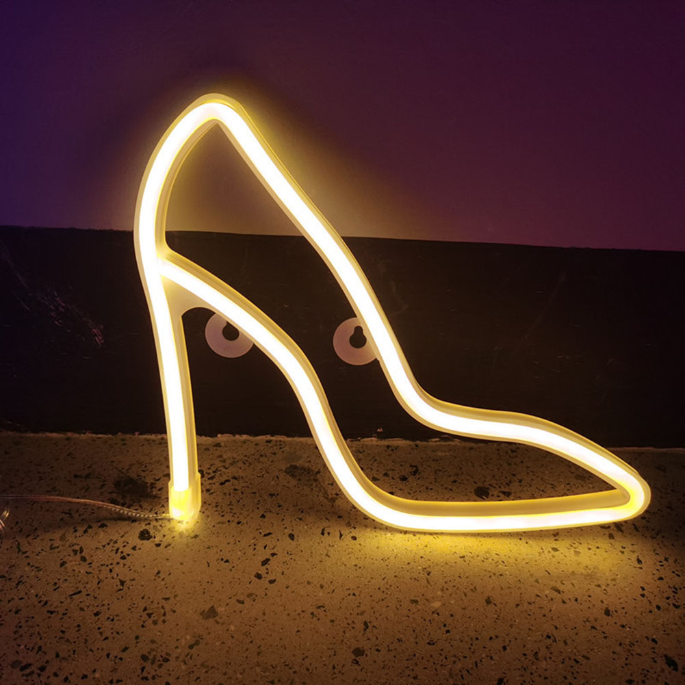 

High Heel LED Neon Colorful Sign-Neon Night Light, Pink, 501 Original