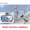 Q18 Mobile Phone Gimbal Stabilizer Selfie Stick Bluetooth Anti-Shake Follow-Up Bracket Retractable Tripod With Fill Light