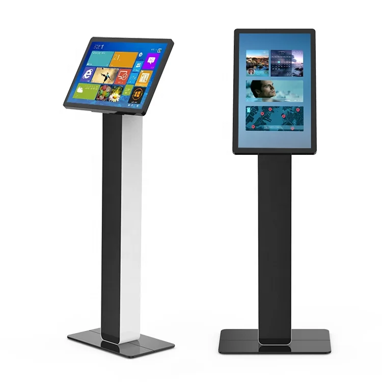 27 Inch Interactive RFID LCD Advertising Display Floor Stand Touch Screen Information Kiosk