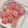Gradient Ice Cracking Square Acrylic Beads DIY Jewelry