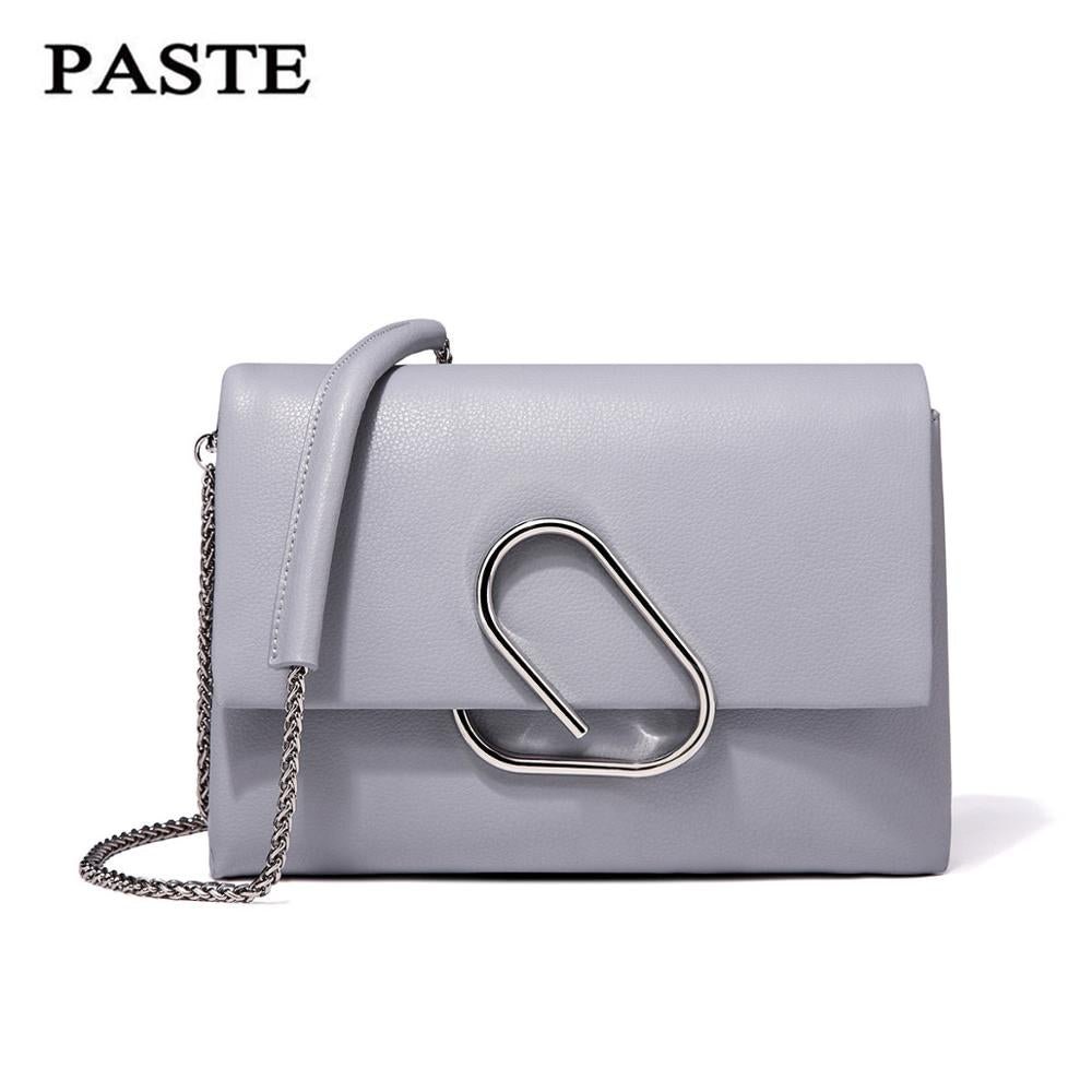 Free Shipping, PASTE Shoulder Bag 100% Soft Genuine Leather OL Style Women's Handbags Ladies Bolso Shoulder Bags small bag