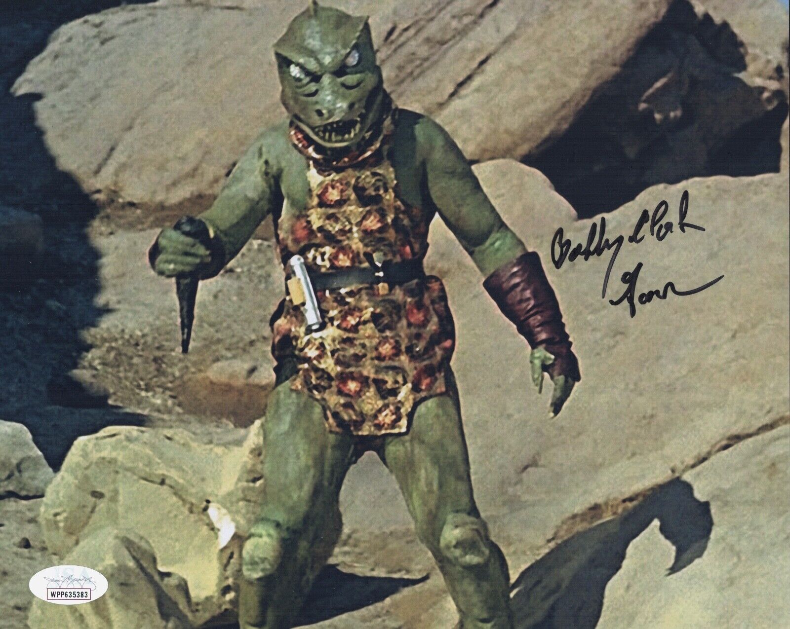 BOBBY CLARK Signed 8x10 GORN Photo Poster painting STAR TREK In Person Autograph JSA COA WPP