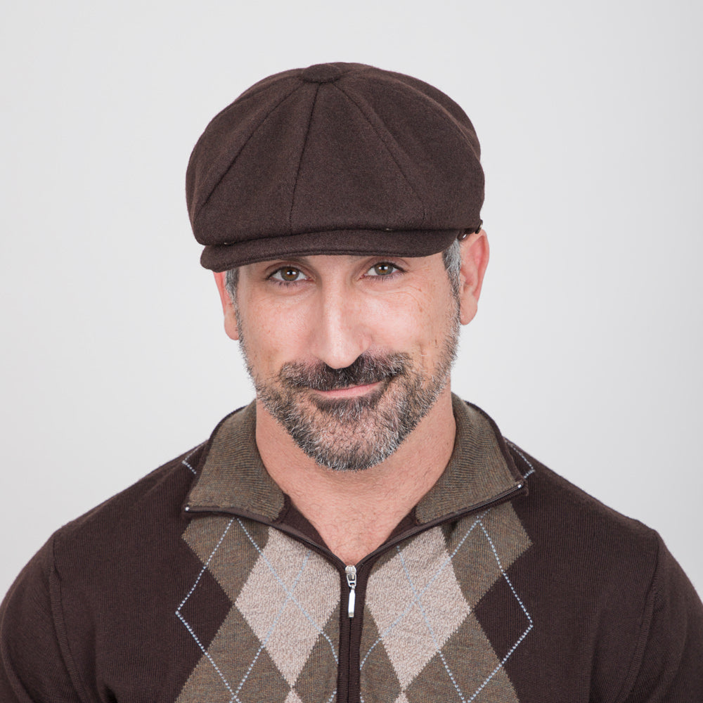 5 Colors - Shelby - Walrus Hat Wool Blend 8 Panel Newsboy Cap