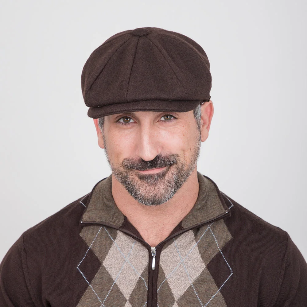 5 Colors - Shelby - Walrus Hat Wool Blend 8 Panel Newsboy Cap